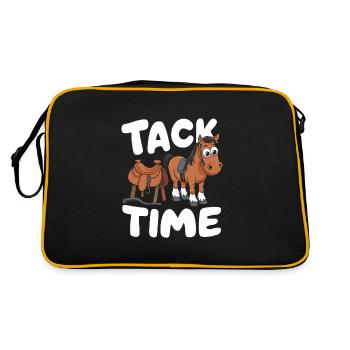 Motifs de chevaux amusants pour les amoureux des chevaux et - Sac Retro - noir/or - Dos