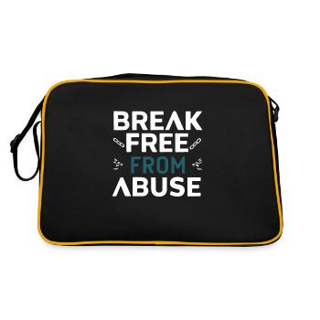 Raising awareness of domestic violence - Retro Bag - black/gold - Back