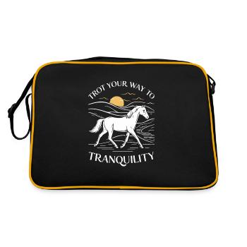 Healing through equine therapy and therapeutic - Retro Bag - black/gold - Back