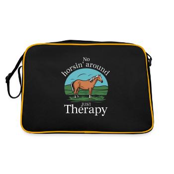Healing through equine therapy and therapeutic - Retro Bag - black/gold - Back