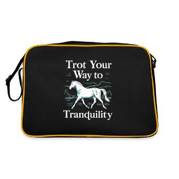 Healing through equine therapy and therapeutic - Retro Bag - black/gold - Back