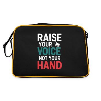 Raising awareness of domestic violence - Retro Bag - black/gold - Back