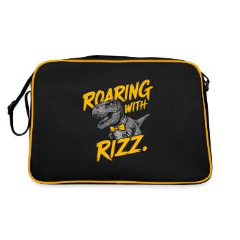 La culture des rizières avec l’art des dinosaures et le T-Rex - Sac Retro - noir/or - Dos