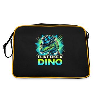 La culture des rizières avec l’art des dinosaures et le T-Rex - Sac Retro - noir/or - Dos