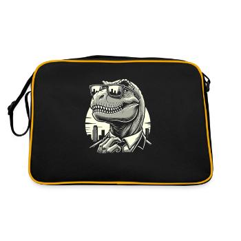 La culture des rizières avec l’art des dinosaures et le T-Rex - Sac Retro - noir/or - Dos
