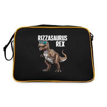 La culture des rizières avec l’art des dinosaures et le T-Rex - Sac Retro - noir/or - Dos