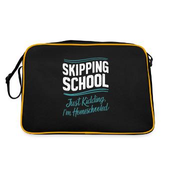Homeschool Mom Dad Family Life Community Journey - Retro Bag - black/gold - Back