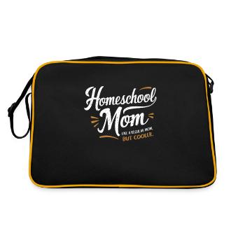 Homeschool Mom Dad Family Life Community Journey - Retro Bag - black/gold - Back
