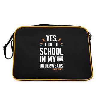 Homeschool Mom Dad Family Life Community Journey - Retro Bag - black/gold - Back