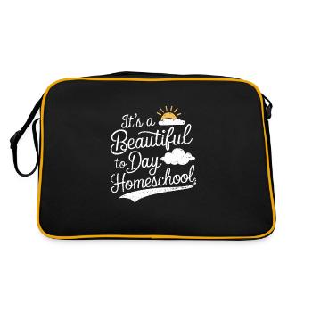 Homeschool Mom Dad Family Life Community Journey - Retro Bag - black/gold - Back