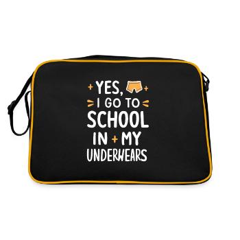 Homeschool Mom Dad Family Life Community Journey - Retro Bag - black/gold - Back