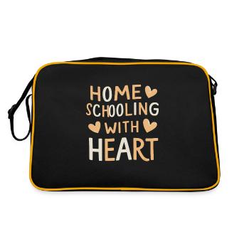 Homeschool Mom Dad Family Life Community Journey - Retro Bag - black/gold - Back