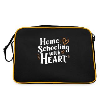 Homeschool Mom Dad Family Life Community Journey - Retro Bag - black/gold - Back
