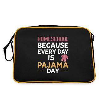 Homeschool Mom Dad Family Life Community Journey - Retro Bag - black/gold - Back