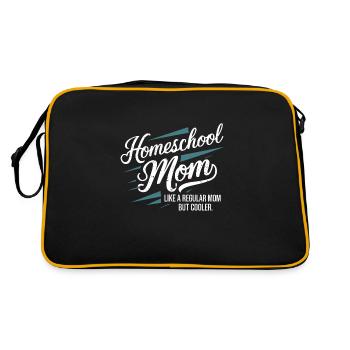 Homeschool Mom Dad Family Life Community Journey - Retro Bag - black/gold - Back