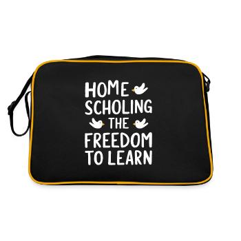 Homeschool Mom Dad Family Life Community Journey - Retro Bag - black/gold - Back