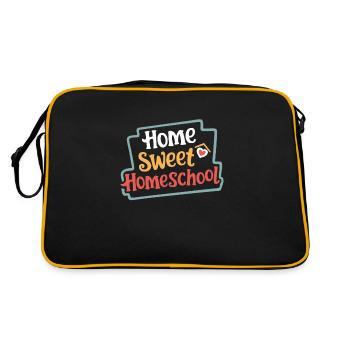 Homeschool Mom Dad Family Life Community Journey - Retro Bag - black/gold - Back