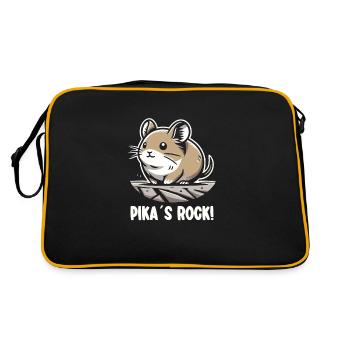 Design américain Pika Lover pour Pika - Sac Retro - noir/or - Dos