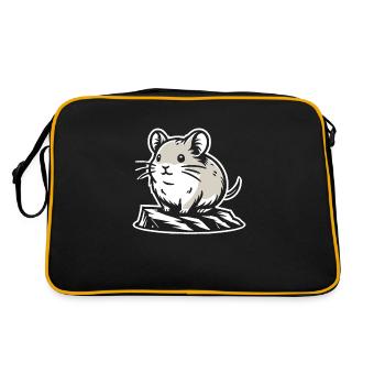 Design américain Pika Lover pour Pika - Sac Retro - noir/or - Dos
