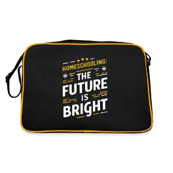 Homeschool Mom Dad Family Life Community Journey - Retro Bag - black/gold - Back