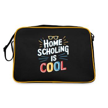 Homeschool Mom Dad Family Life Community Journey - Retro Bag - black/gold - Back