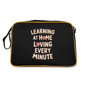 Homeschool Mom Dad Family Life Community Journey - Retro Bag - black/gold - Back