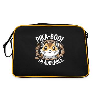 Design américain Pika Lover pour Pika - Sac Retro - noir/or - Dos
