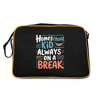 Homeschool Mom Dad Family Life Community Journey - Retro Bag - black/gold - Back