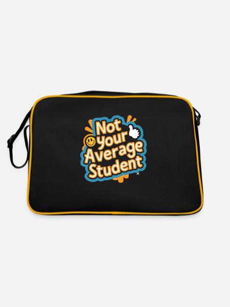 Homeschool Mom Dad Family Life Community Journey - Retro Tasche - Schwarz/Gold - Hinten