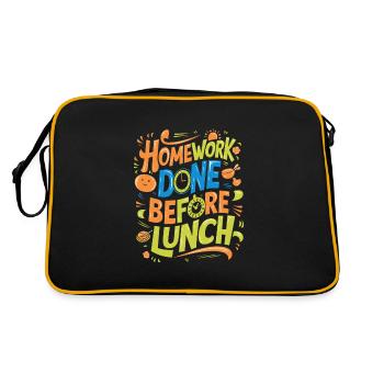 Homeschool Mom Dad Family Life Community Journey - Retro Bag - black/gold - Back