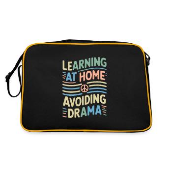Homeschool Mom Dad Family Life Community Journey - Retro Bag - black/gold - Back