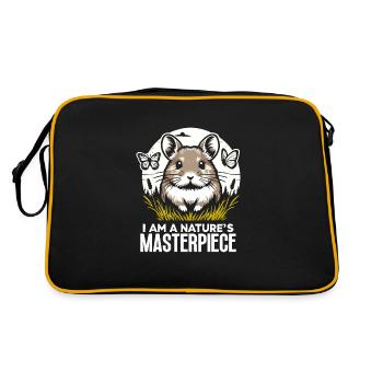 Design américain Pika Lover pour Pika - Sac Retro - noir/or - Dos
