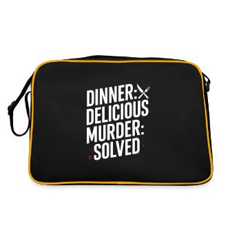 Murder Mystery Dinner Outfit, Party, Crime Scene - Retro Bag - black/gold - Back