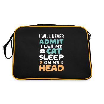 Lustige Katzen Für Katzenliebhaber - Retro Tasche - Schwarz/Gold - Hinten