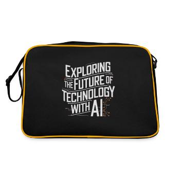 monde fascinant de la robotique et de l’artificiel - Sac Retro - noir/or - Dos