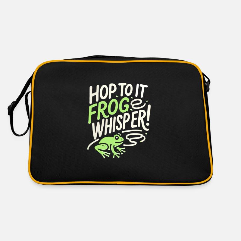 Amphibian frog hunter enthusiast, frog trapping Retro Bag