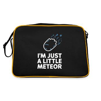 Stargazing And Meteor Shower Enthusiast - Retro Tasche - Schwarz/Gold - Hinten