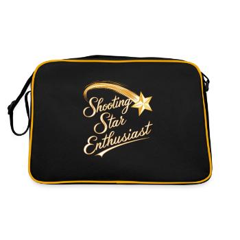Stargazing And Meteor Shower Enthusiast - Retro Tasche - Schwarz/Gold - Hinten