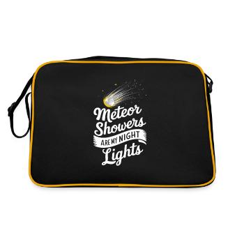 Stargazing And Meteor Shower Enthusiast - Retro Tasche - Schwarz/Gold - Hinten