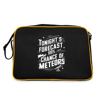 Stargazing And Meteor Shower Enthusiast - Retro Tasche - Schwarz/Gold - Hinten