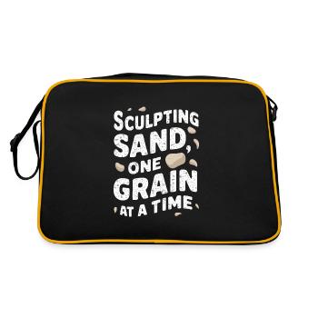 Sculpteurs de sable professionnels sur la plage du - Sac Retro - noir/or - Dos