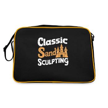Sculpteurs de sable professionnels sur la plage du - Sac Retro - noir/or - Dos