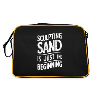 Sculpteurs de sable professionnels sur la plage du - Sac Retro - noir/or - Dos