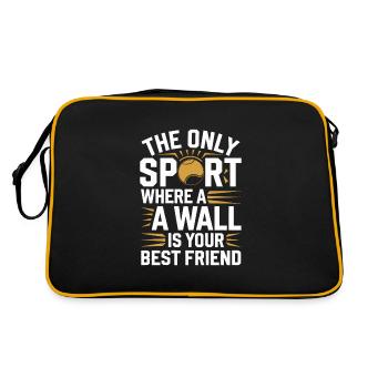 Squash Passion Squash Sport pour le squash - Sac Retro - noir/or - Dos