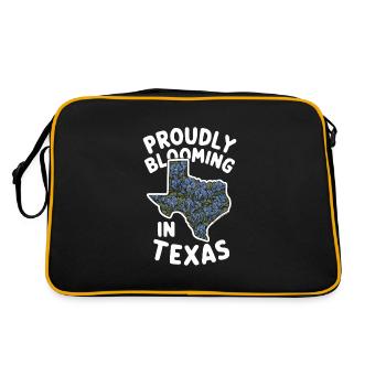 Texas Wildflowers Season Fields Flowers Texas - Retro Bag - black/gold - Back