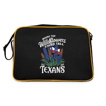 Texas Wildflowers Season Fields Flowers Texas - Retro Bag - black/gold - Back