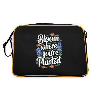 Texas Wildflowers Season Fields Flowers Texas - Retro Bag - black/gold - Back