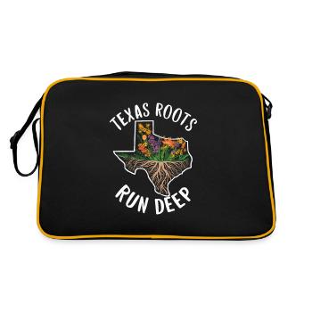 Texas Wildflowers Season Fields Flowers Texas - Retro Bag - black/gold - Back