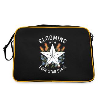 Texas Wildflowers Season Fields Flowers Texas - Retro Bag - black/gold - Back