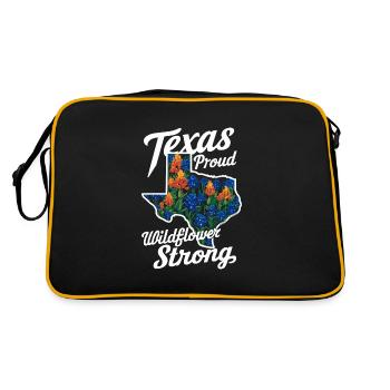 Texas Wildflowers Season Fields Flowers Texas - Retro Bag - black/gold - Back